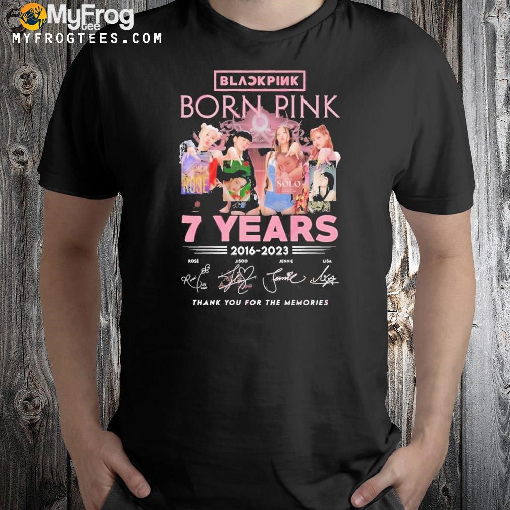 Black Pink Born Pink 7 Years 2016 – 2023 Thank You For The Memories T-Shirt
