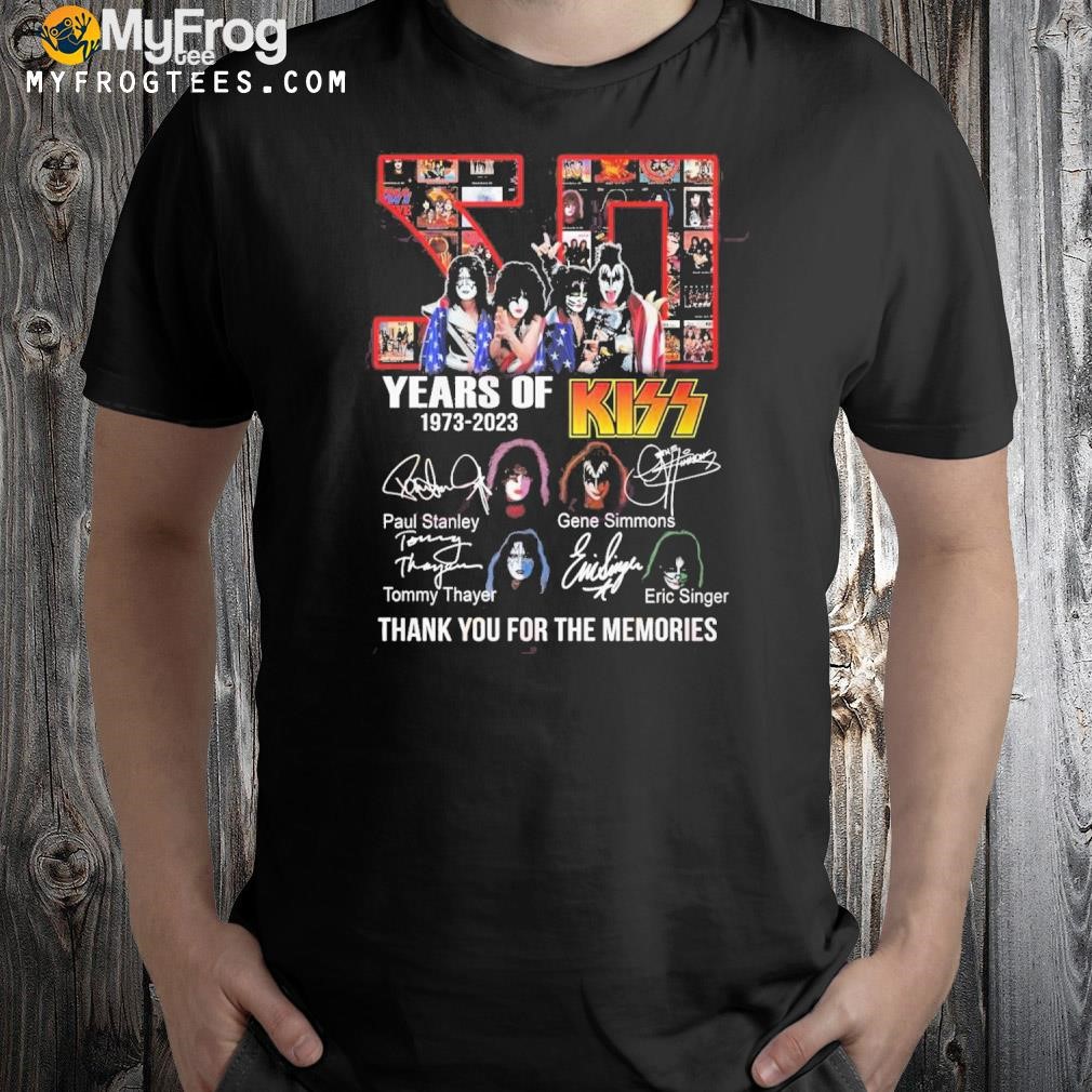 Kiss Band 50 Years Of 1973 – 2023 Thank You For The Memories T-Shirt