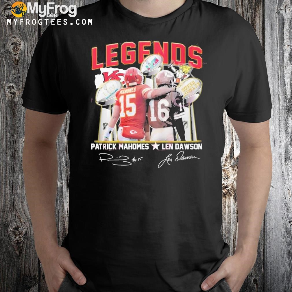 Legends Patrick Mahomes And Len Dawson Signature T-Shirt