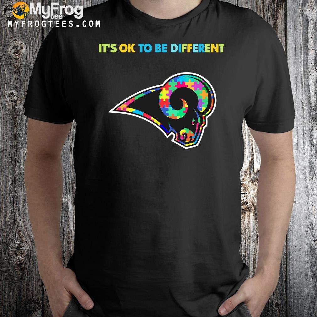 Los angeles rams it's ok to be different autism 2023 t-shirt