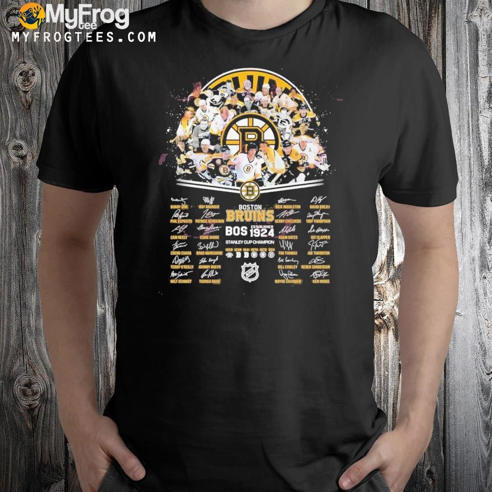 NHL Boston Bruins Established 1924 Stanley Cup Champion T-Shirt