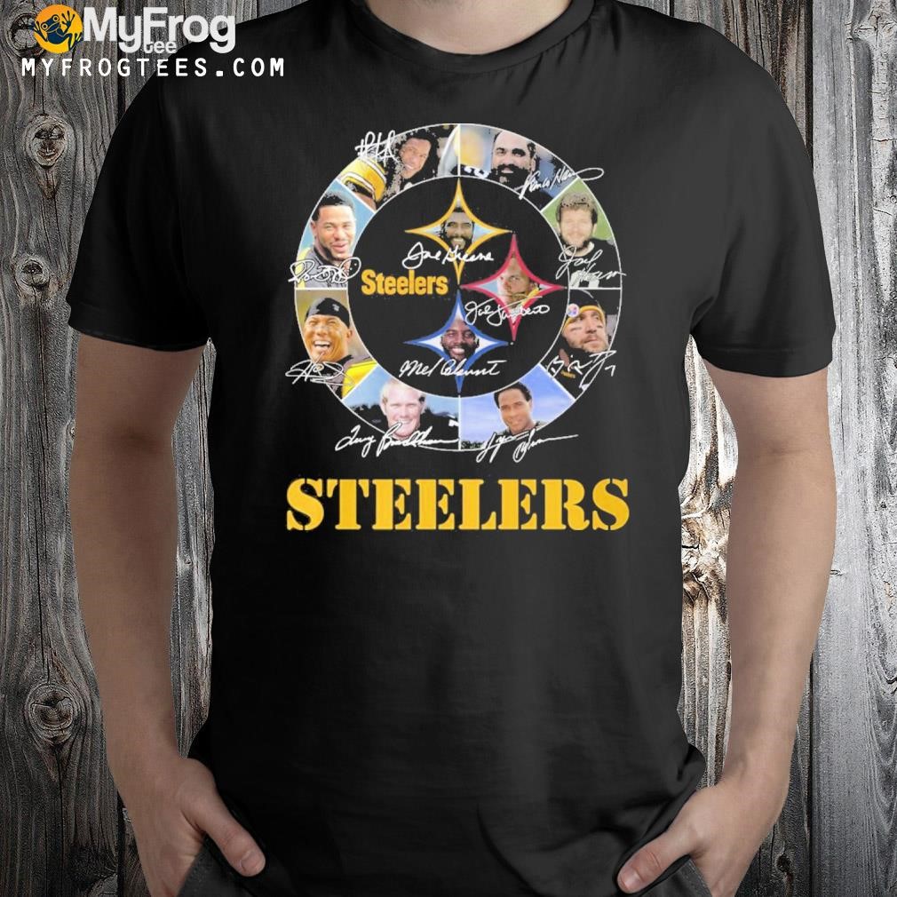 Steelers team player logo signatures 2023 shirt