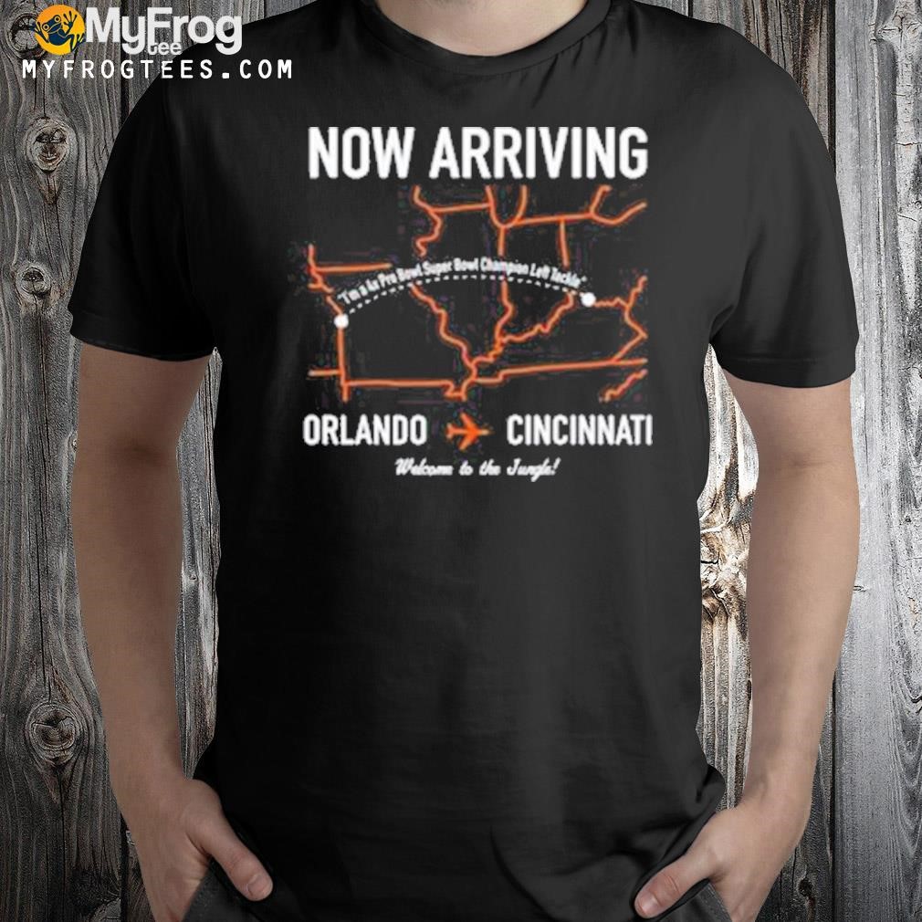 Zeus 57 now arriving Orlando to Cincinnati welcome to the jungle shirt