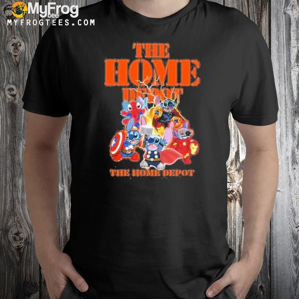 Baby stitch avengers the home depot logo 2023 t-shirt