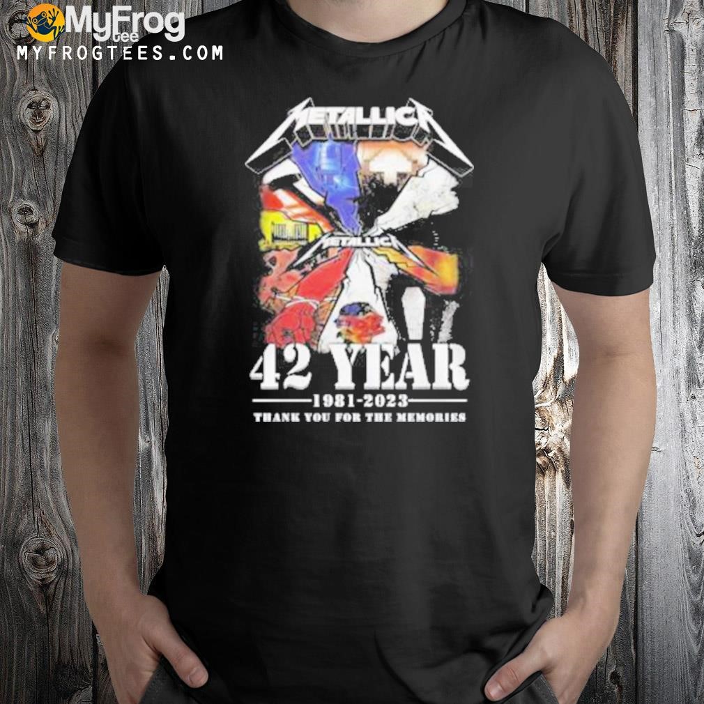 Metallica 42 years 19812023 thank you for the memories shirt