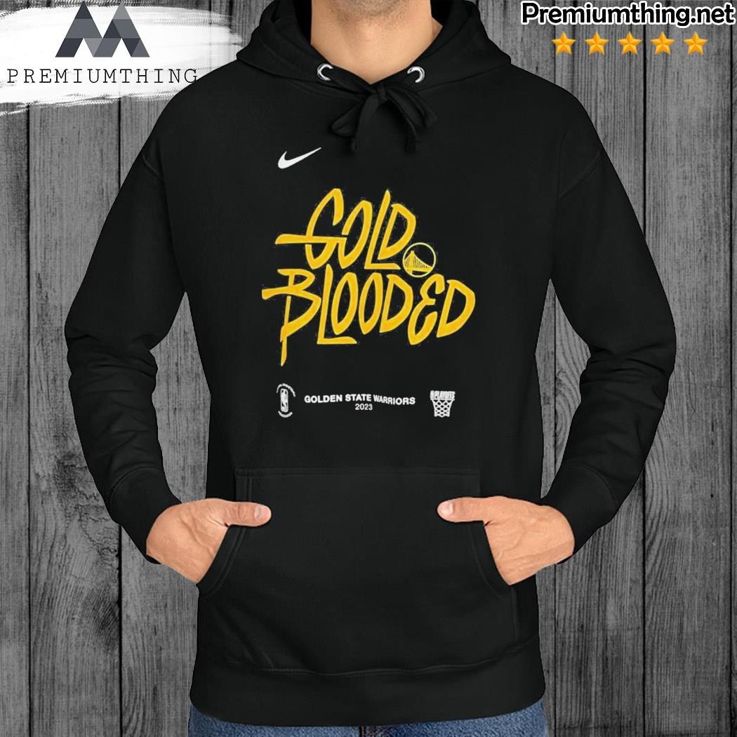 Official Nike Golden State Warriors Gold Blooded 2023 NBA Playoff