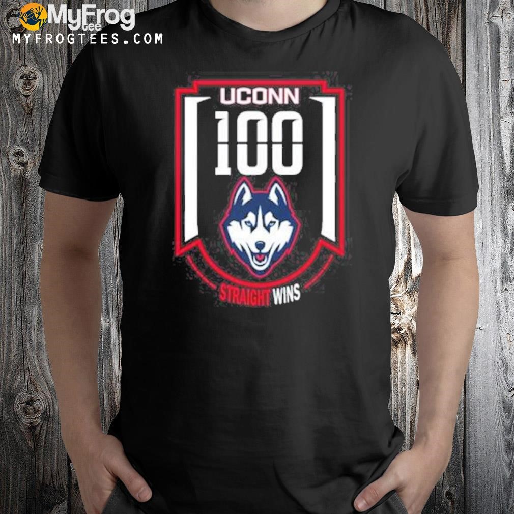 Uconn Huskies 100 Straight Wins Ncaa National Champions Men’S Basketball 2023 t-Shirt