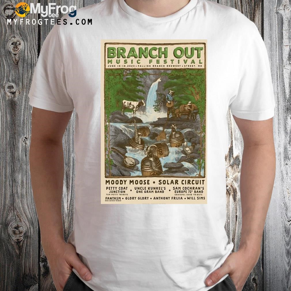 Branch out music festival june 16 18 2023 falling branch brewery street md poster shirt