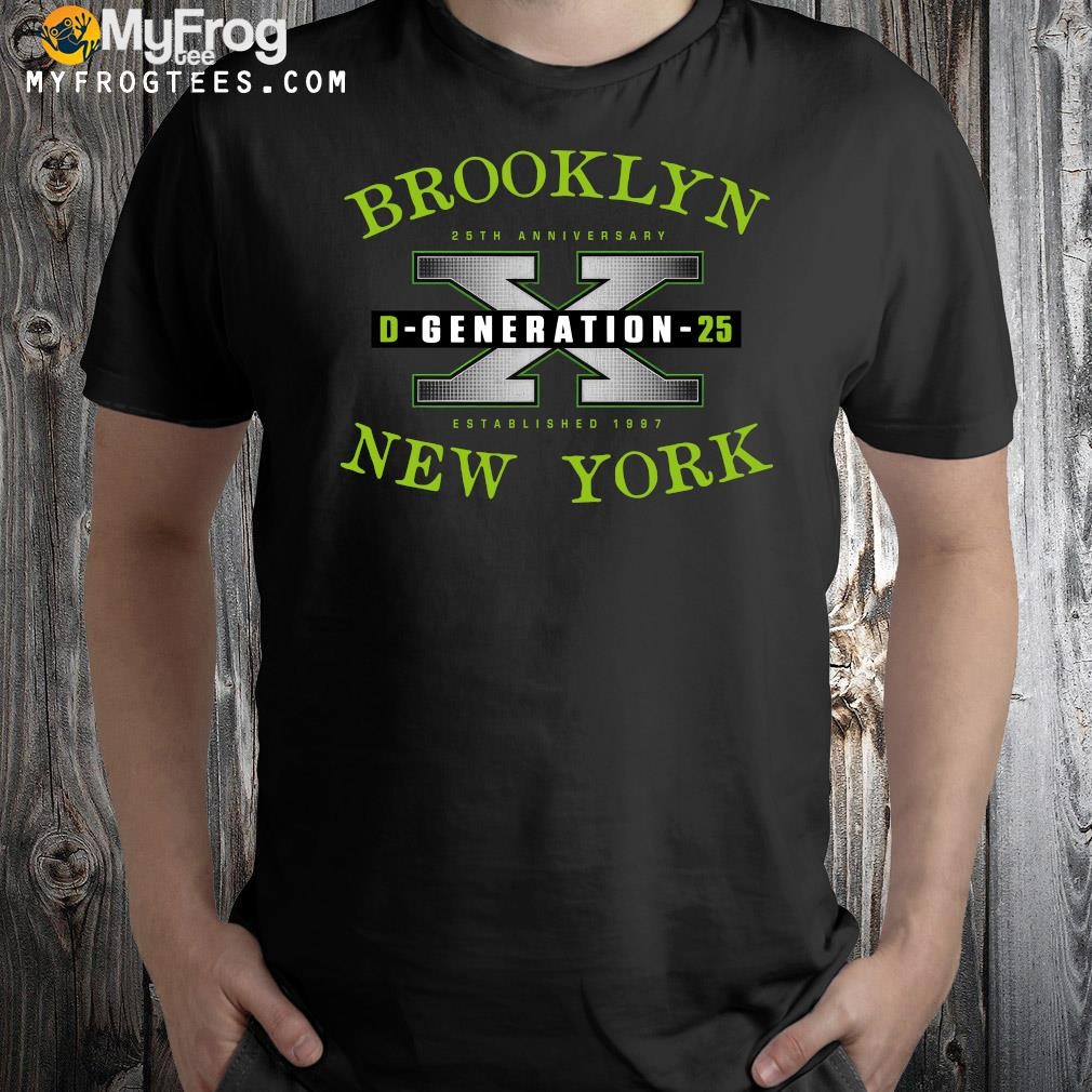 Design Brooklyn x d generation 25 New York 25th anniversary established 1997 t-shirt