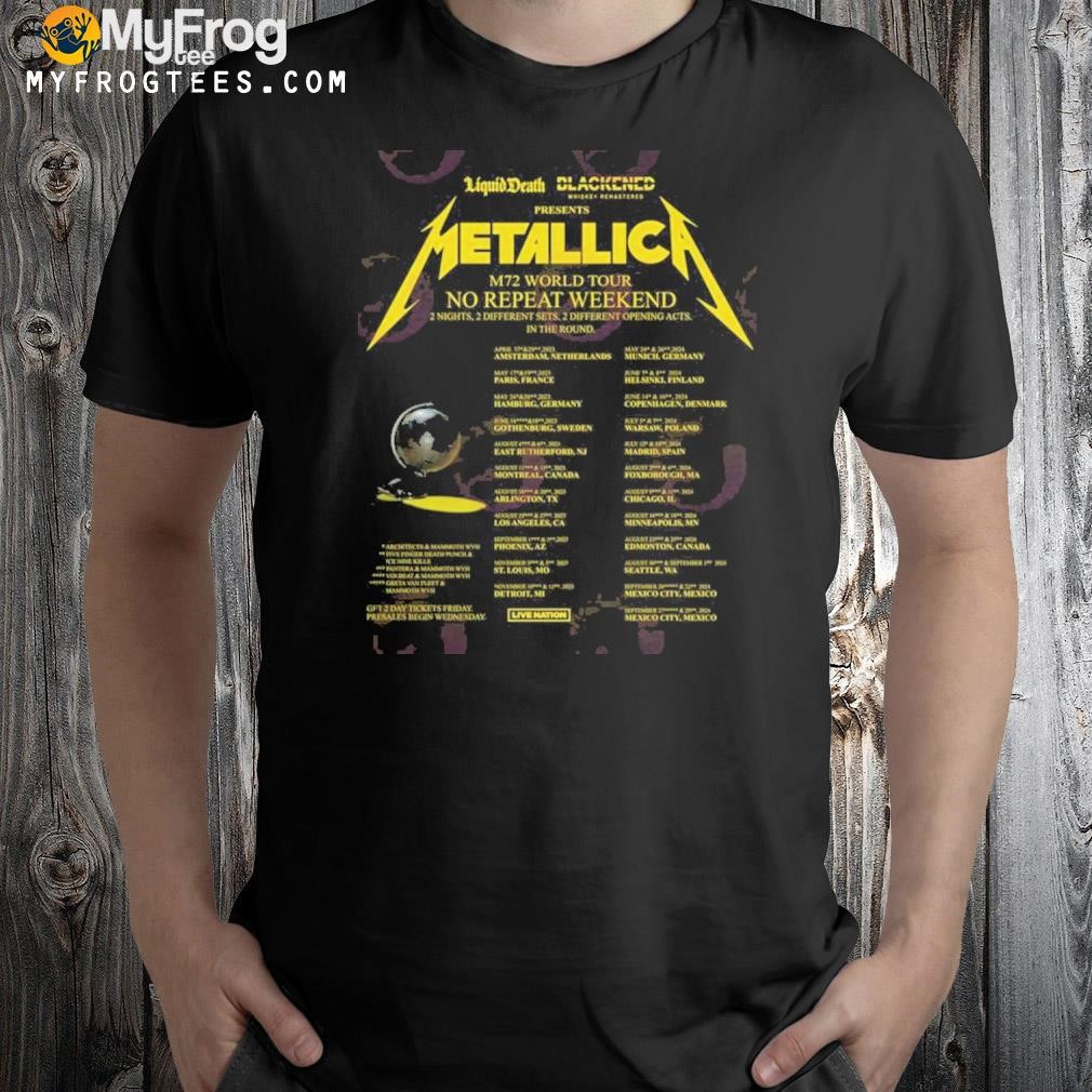 Metallica world tour 2023 signature logo shirt