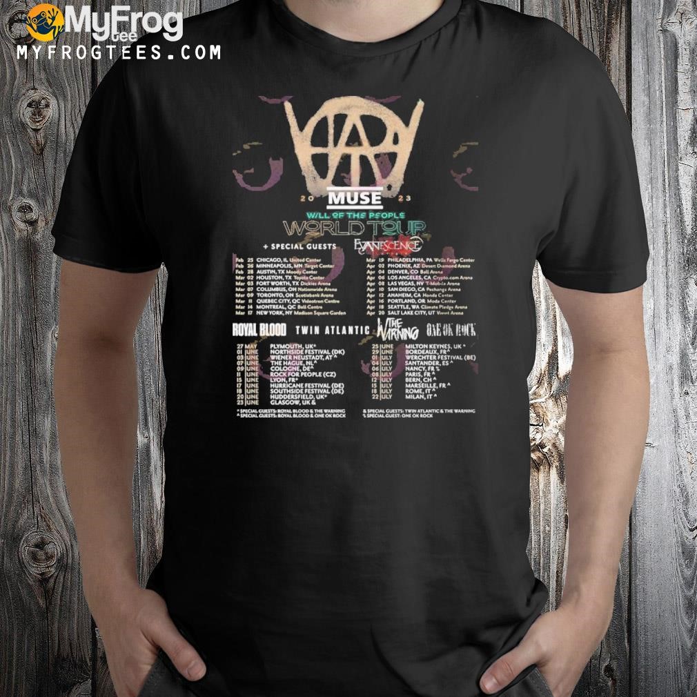 Muse will of the people world tour special guests 2023 shirt