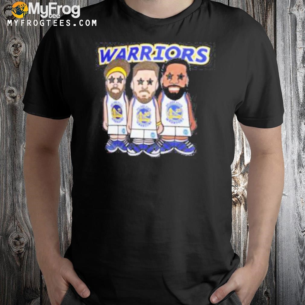 Steph curry klay thompson and draymond green golden state warriors pro standard multI lineup shirt