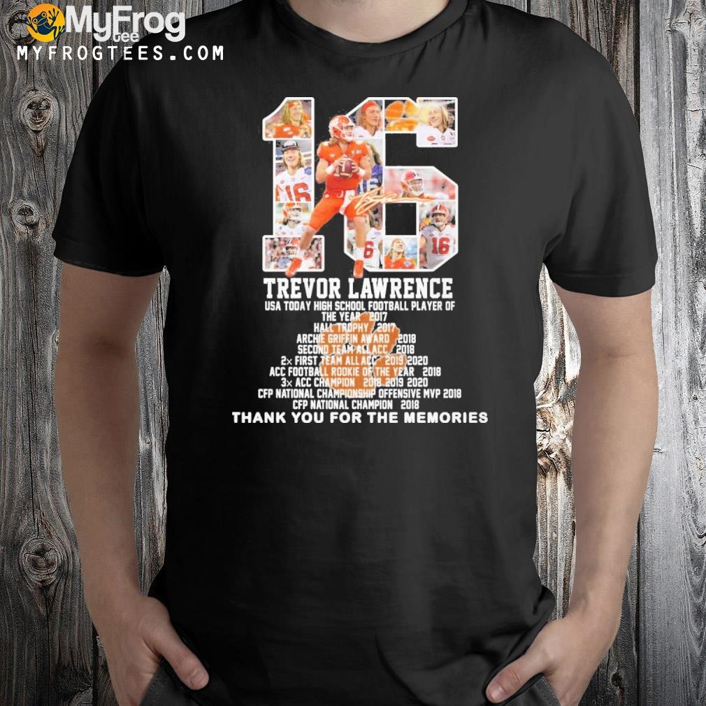 Trevor lawrence thank you for the memories shirt