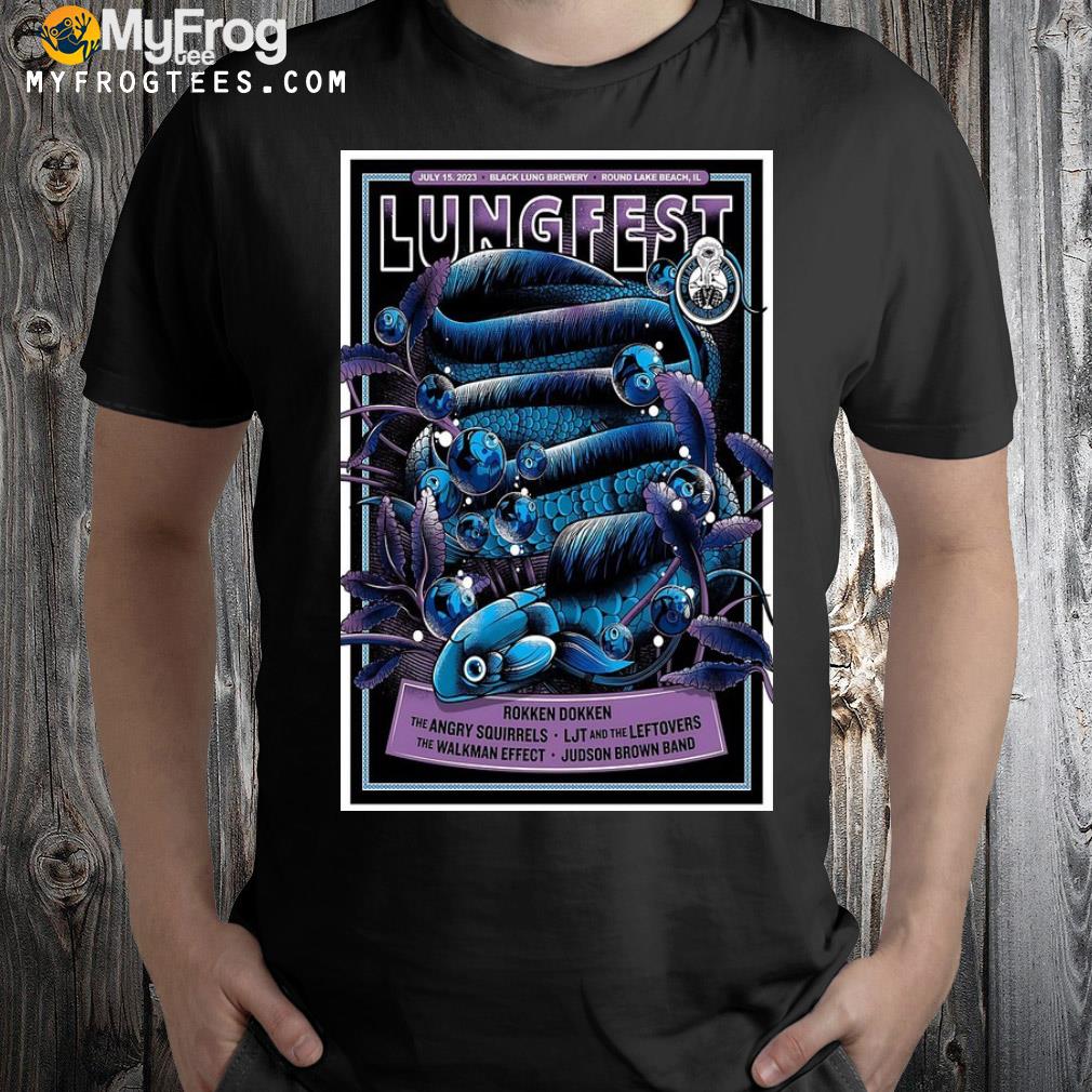 Lungfest black lung round lake beach il shirt