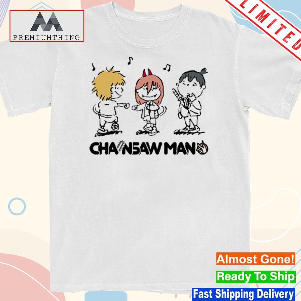 Design 2023 Chainsaw man x Peanuts shirt