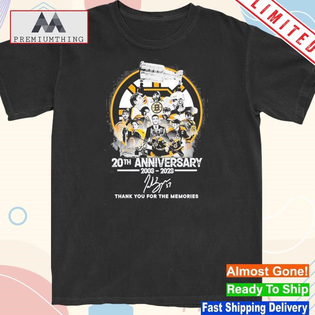 Design boston Bruins 20th Anniversary 2003 – 2023 Thank You For The Memories T-Shirt