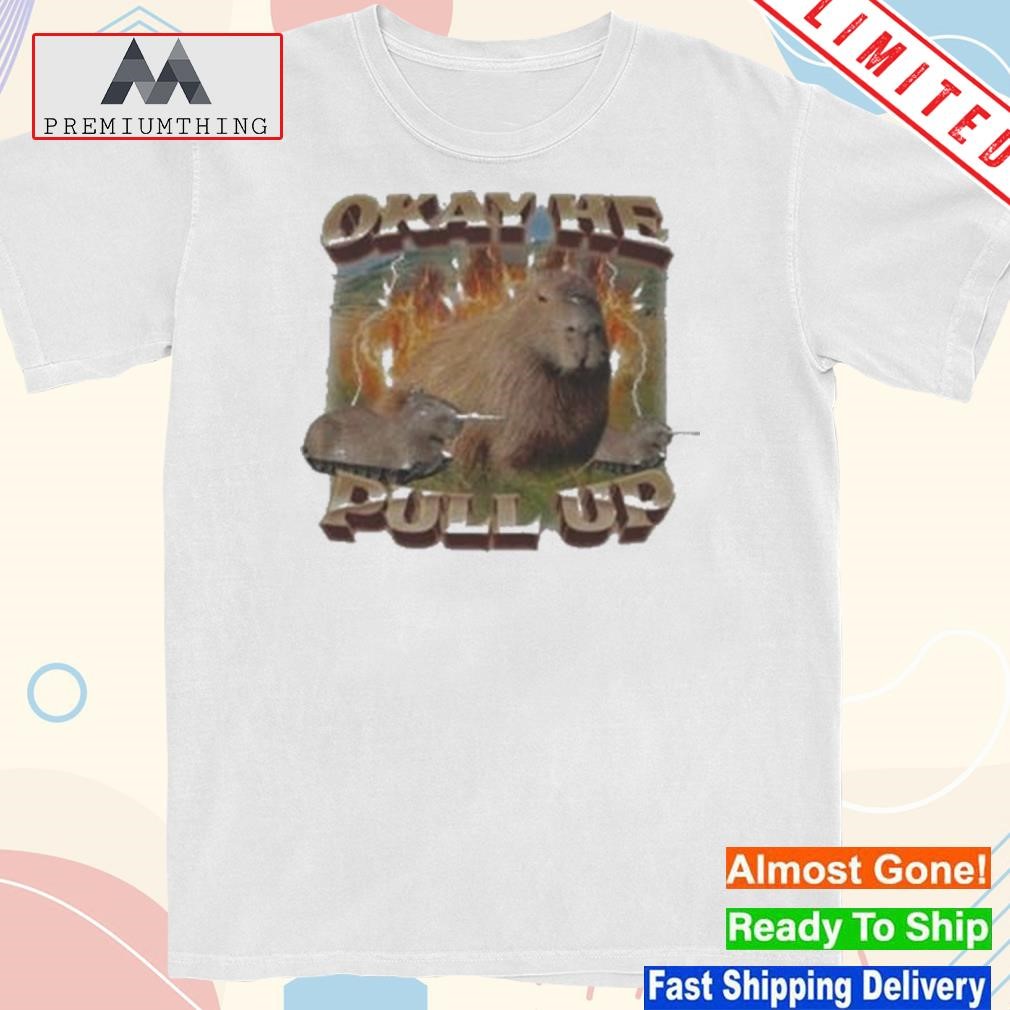 Design capybara okay he pull up shirt