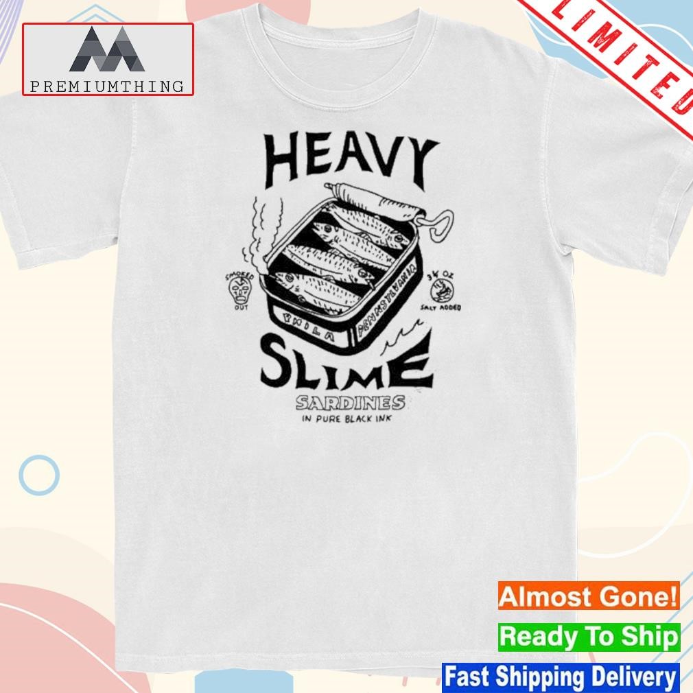 Design heavyslime merch heavy slime sardines inpure black ink shirt