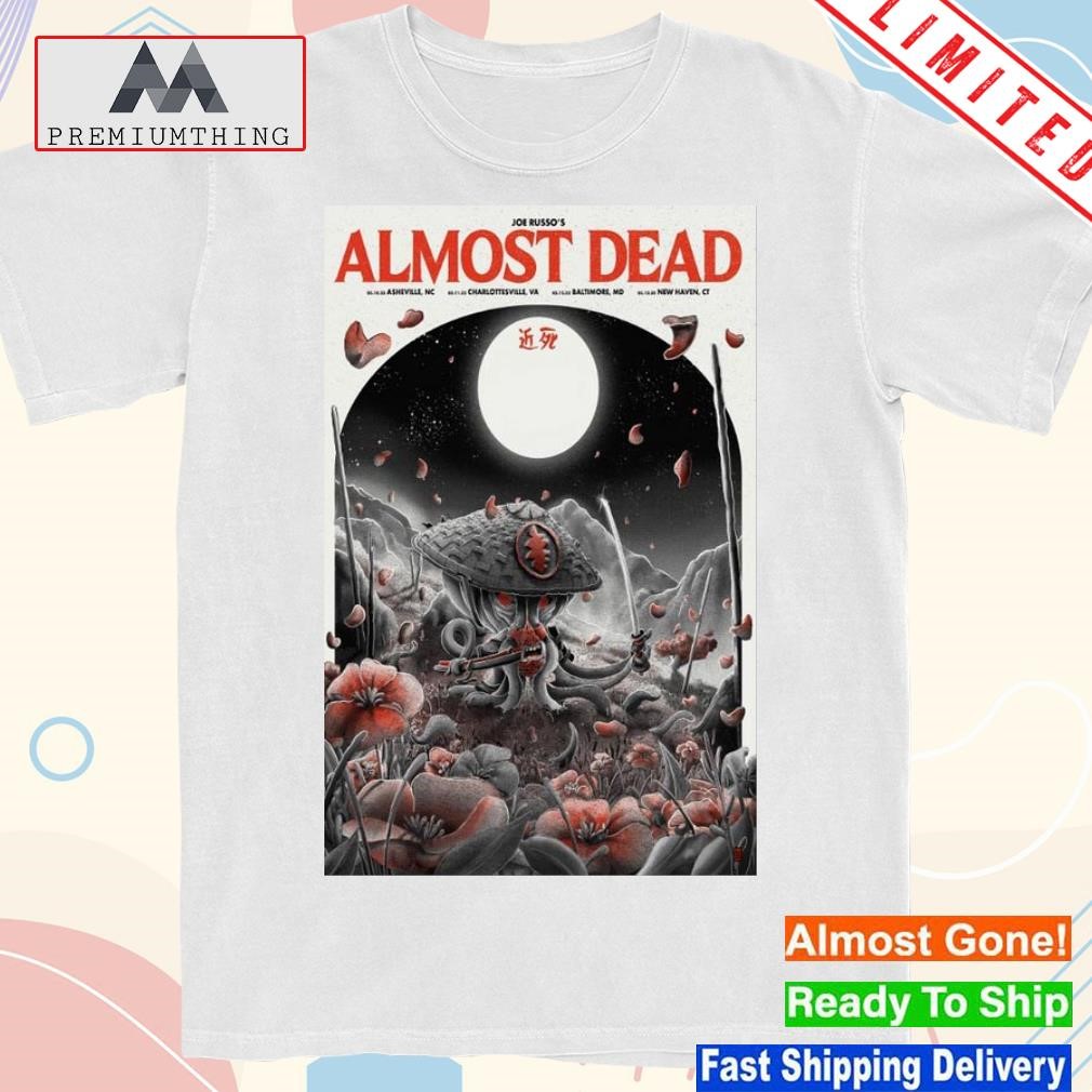 Design joe russo's almost dead tour asheville nc 2023 poster shirt