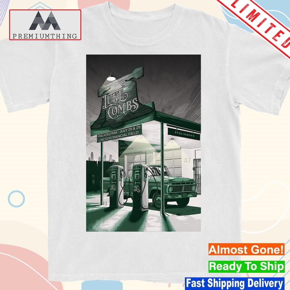 Design luke combs july 28 and 29 2023 Lincoln financial field philadelphia pa world tour poster shirt