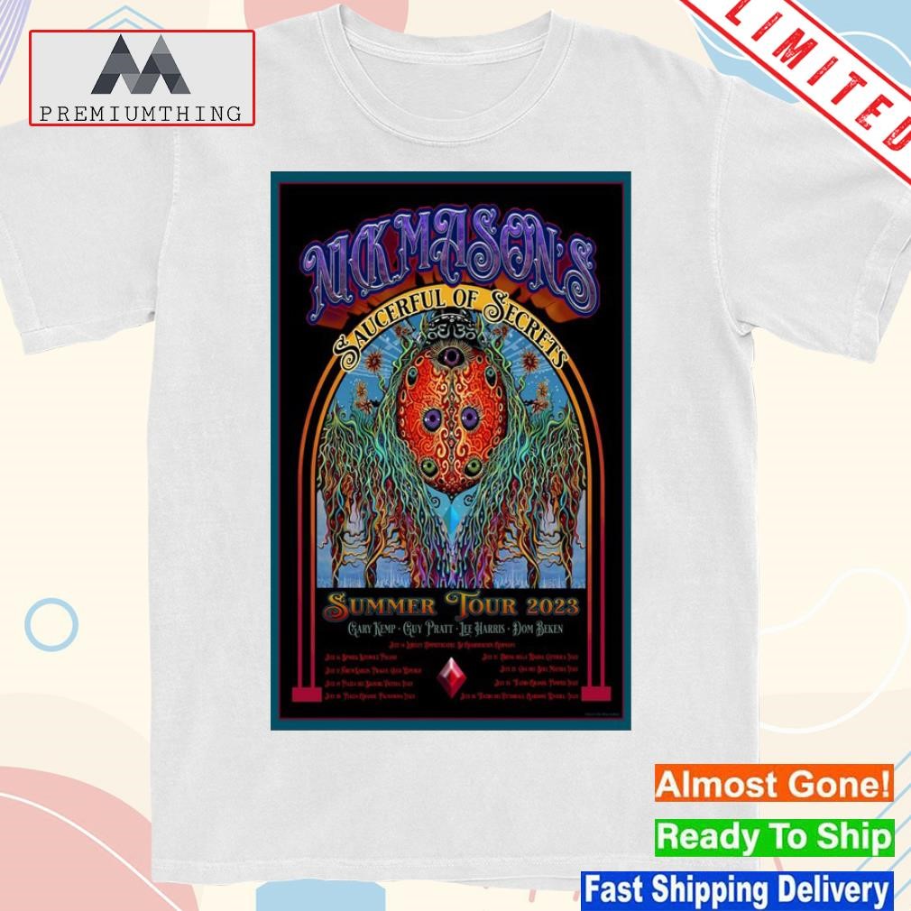 Design nick mason saucerful of secrets summer tour 2023 poster shirt