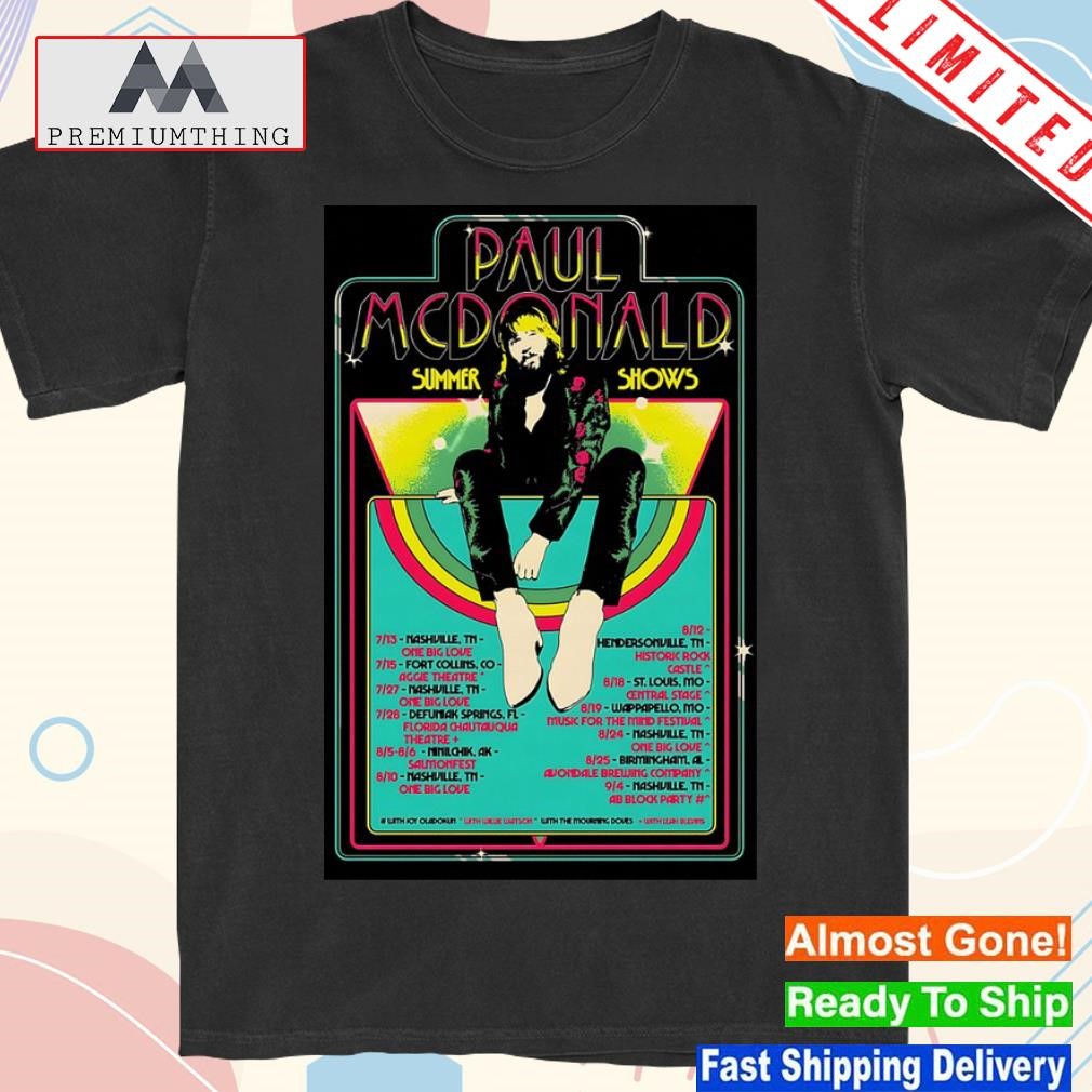 Design paul mcDonald 2023 tour event poster shirt