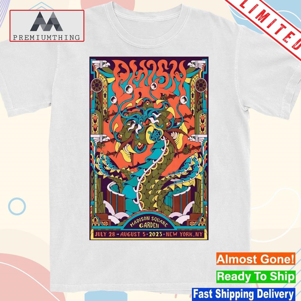 Design phish july 28 and august 5 2023 madison square garden new york ny poster shirt