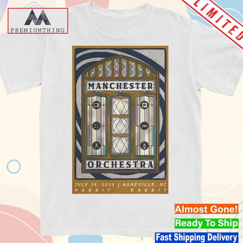 Design poster Manchester Orchestra Asheville 07 29 2023 shirt