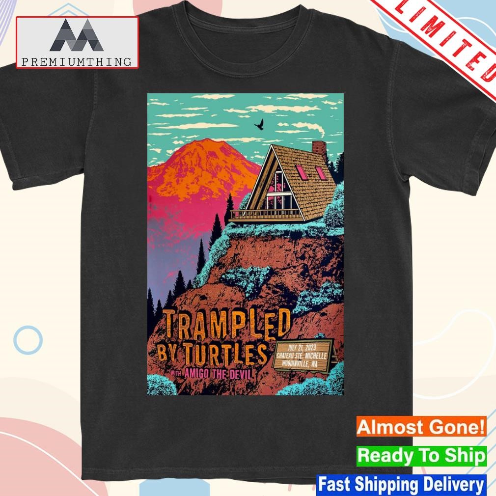 Design poster trampled by turtles chateau ste. michelle winery woodinville wa 2023 shirt
