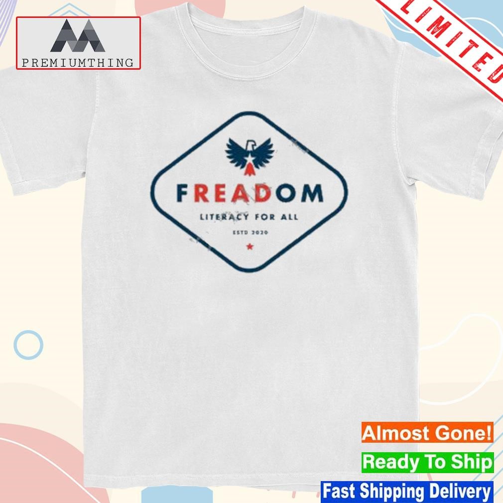 Design reading is freedom freadom literacy for all estd 2020 shirt