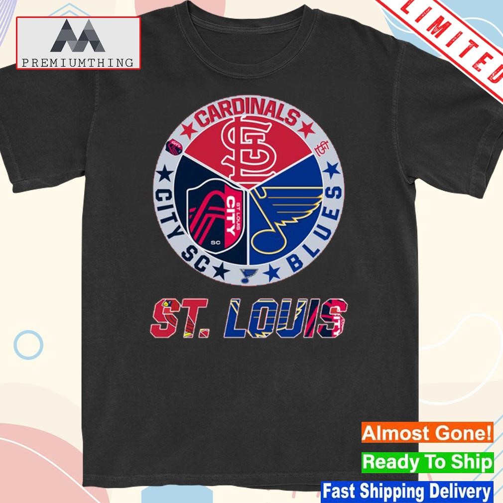 Design sT Louis Cardinals City SC And Blues Shirt