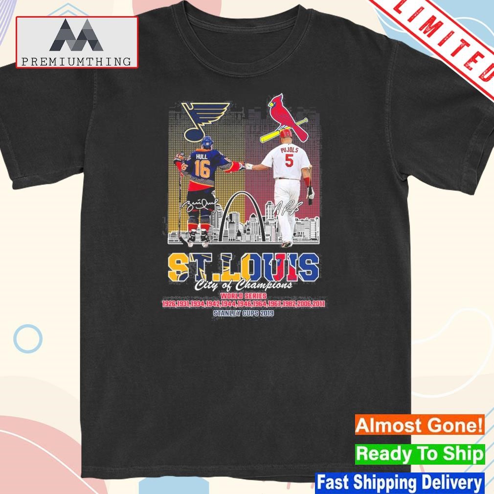 Design sT Louis City Of Champions Cardinals And Blues T Shirt