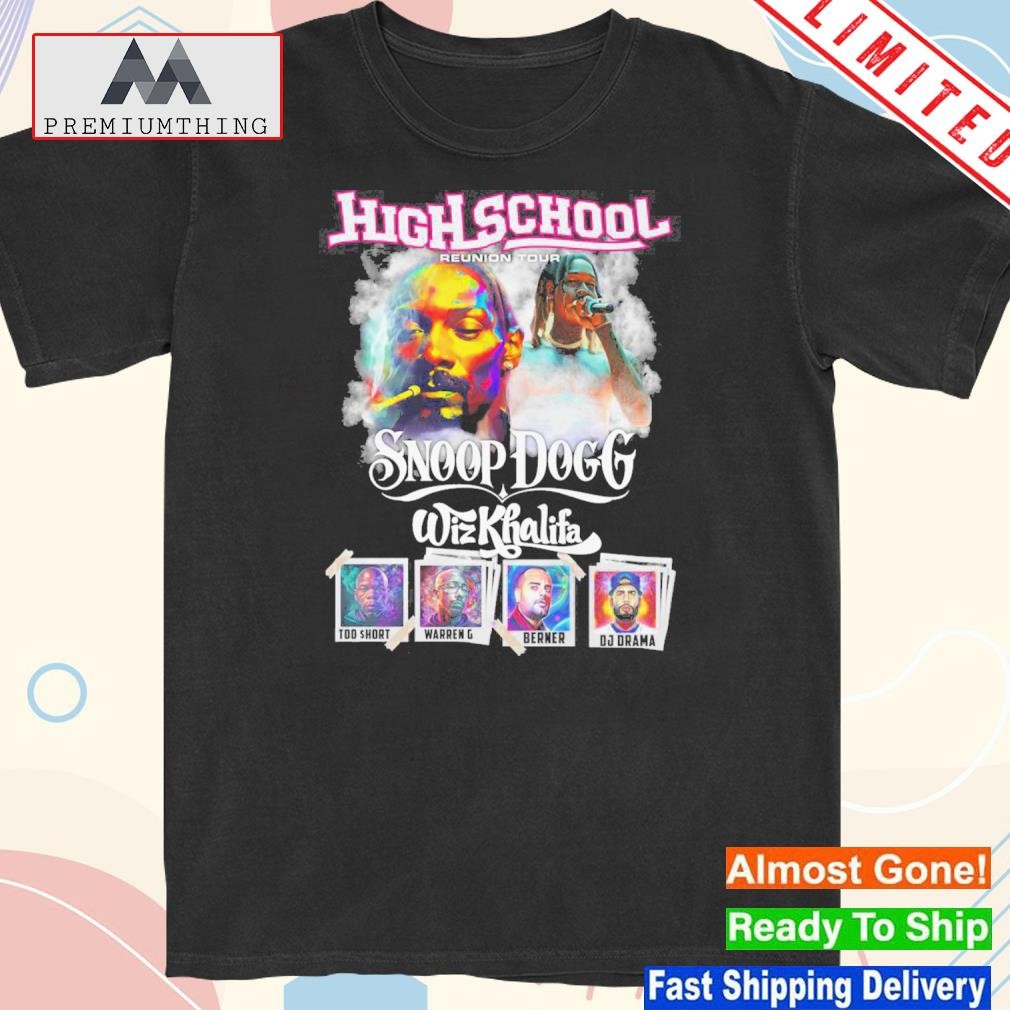 Design snoop dogg wiz khalifa high school reunion tour shirt