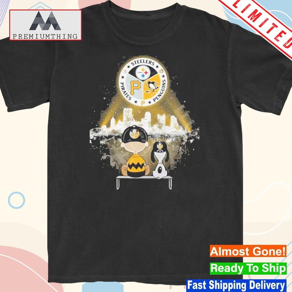 Design snoopy And Charlie Brown Pittsburgh Sport Teams Logo Shirt