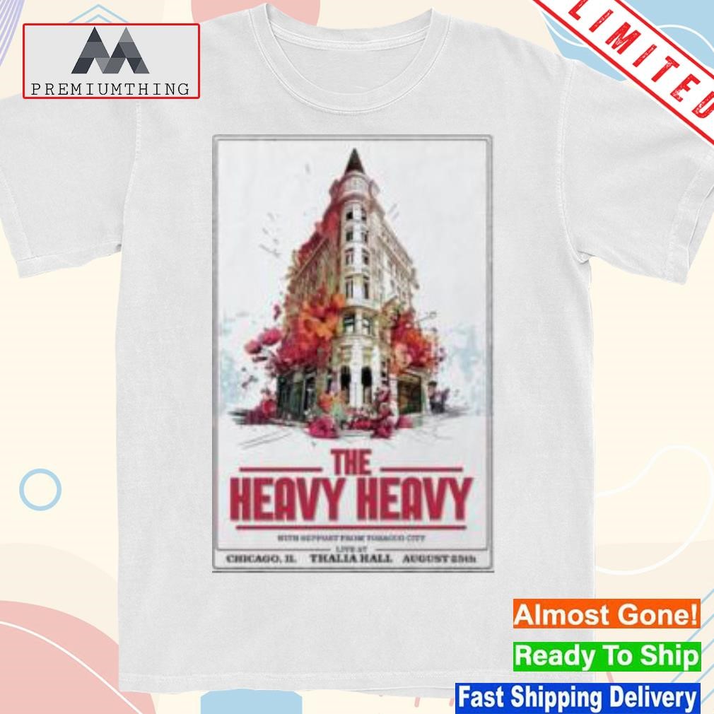 Design the heavy heavy tour chicago il aug 25 2023 poster shirt