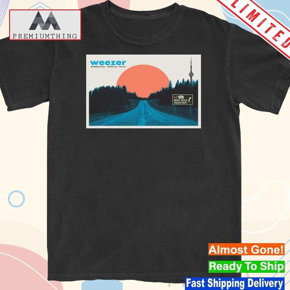 Design weezer budweiser stage toronto onjuly 4 2023 poster shirt