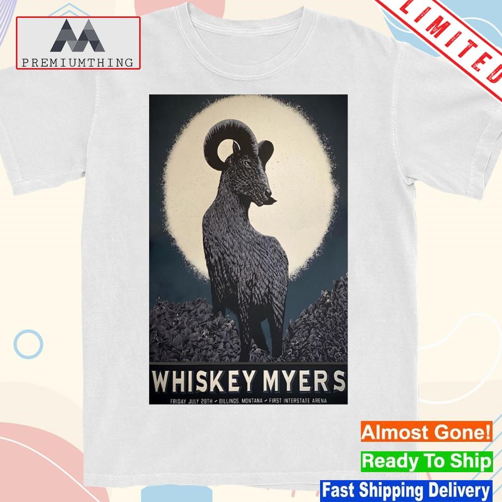 Design whiskey myers tour 2023 billings mt poster shirt