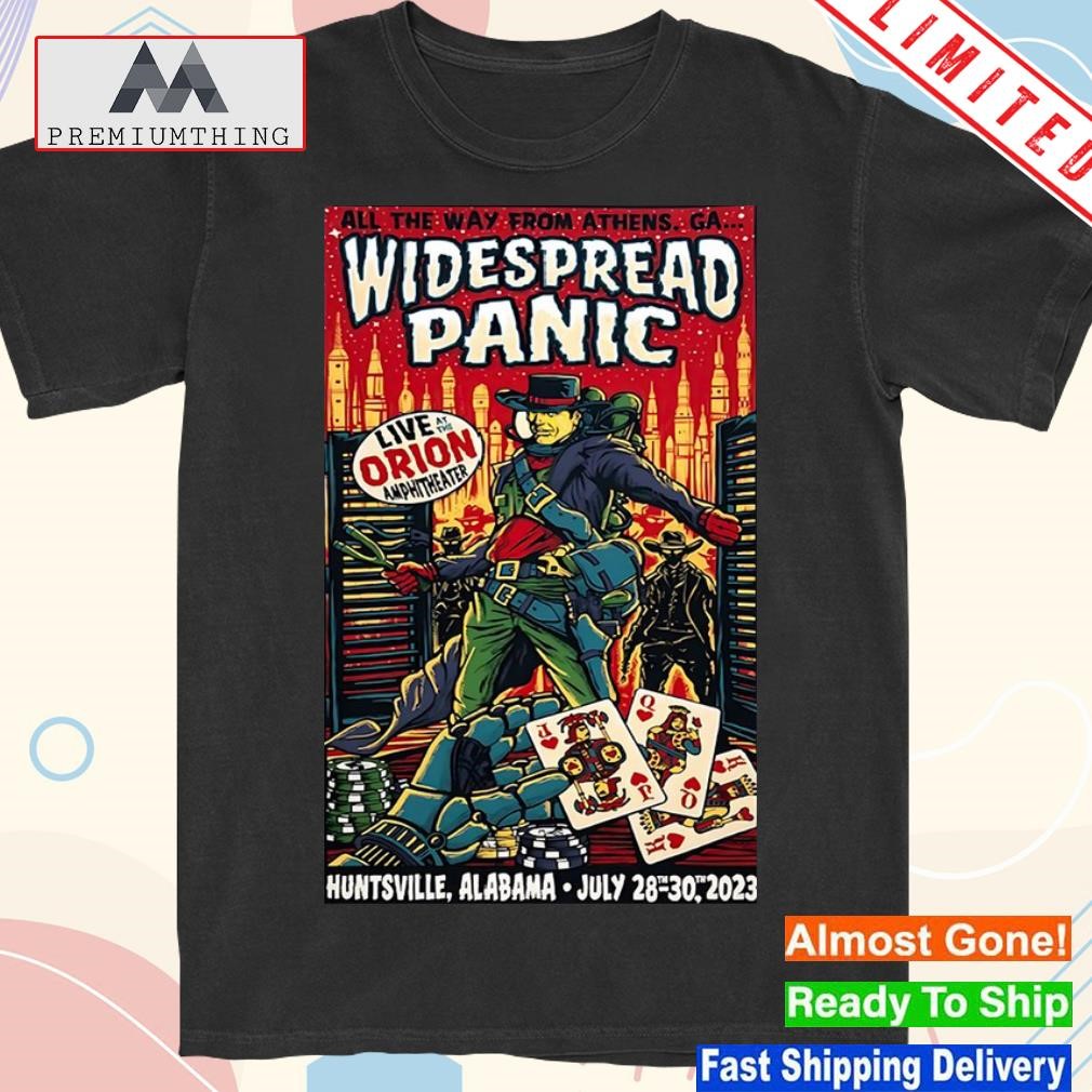 Design widespread panic july 28 29 30th 2023 the orion amphitheater huntsville al poster shirt