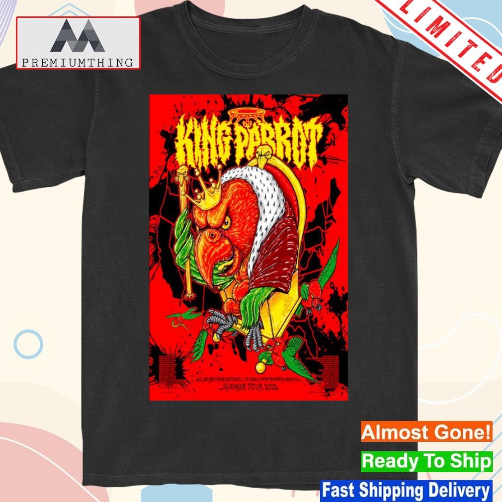 Design 2023 king parrot north America summer tour poster shirt