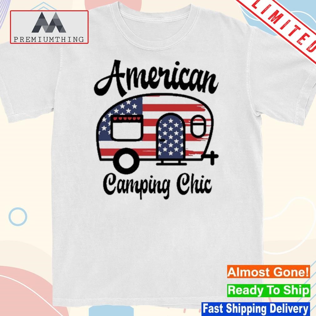 Design american Camping Chic T Shirt