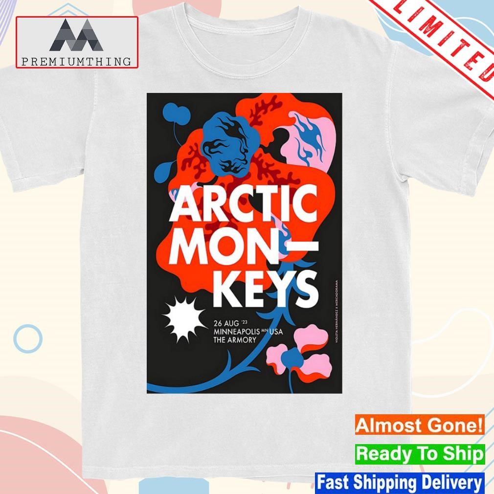 Design arctic monkeys tour in minneapolis at armory august 26 2023 poster shirt