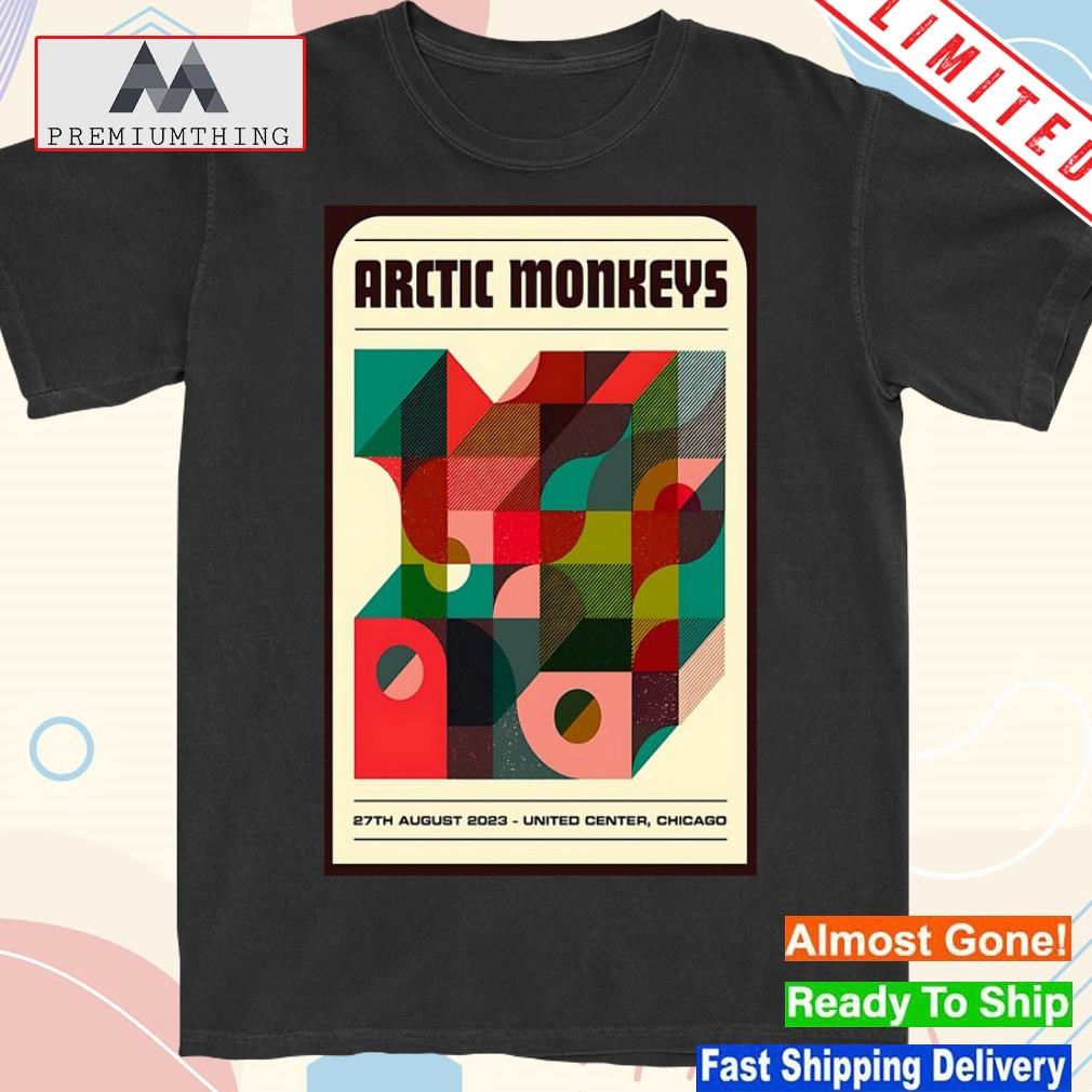 Design arctic monkeys united center aug 27 2023 chicago show poster shirt