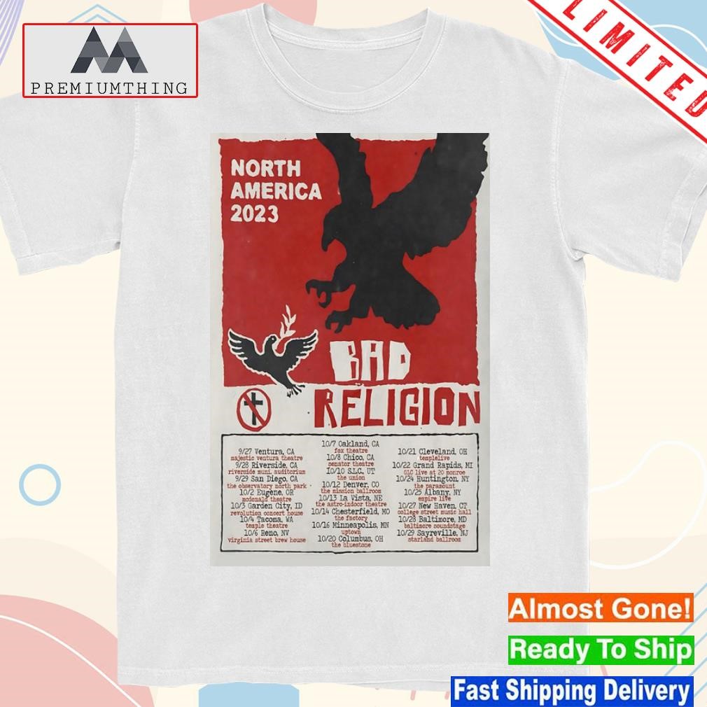 Design bad religion north America tour 2023 poster shirt