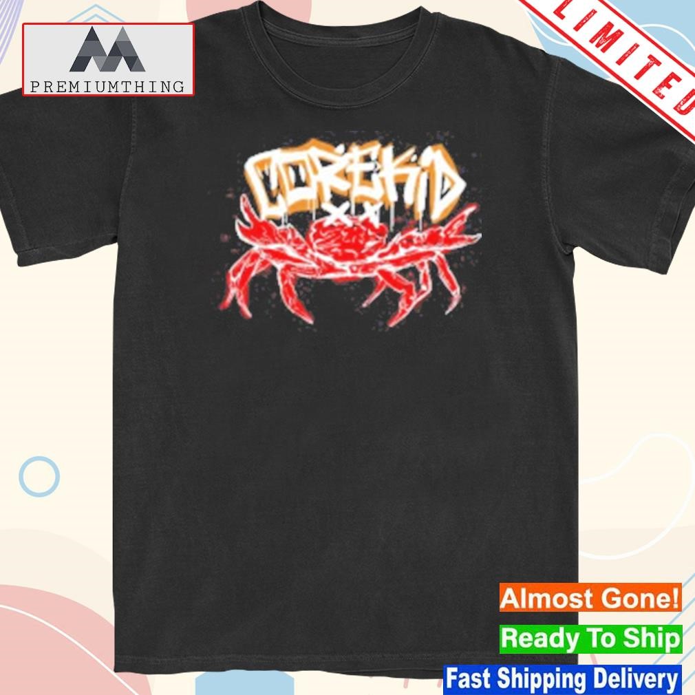 Design corekid merch crab core shirt