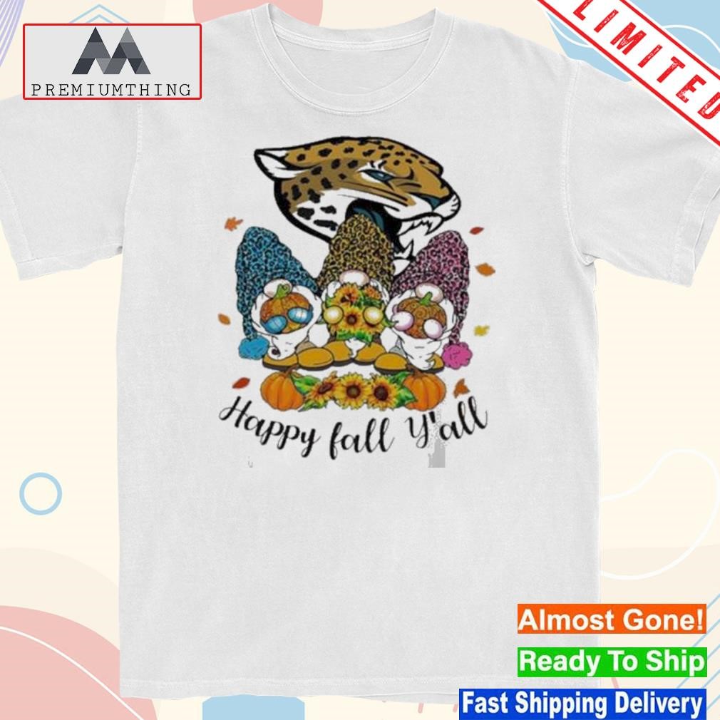 Design happy fall y'all jacksonville jaguars shirt