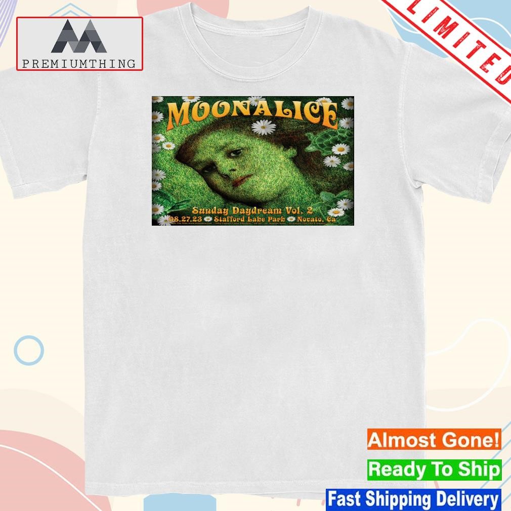 Design moonalice Sunday Daydream Vol. 2 show at Stafford Lake Park in Novato on 27 August Poster shirt
