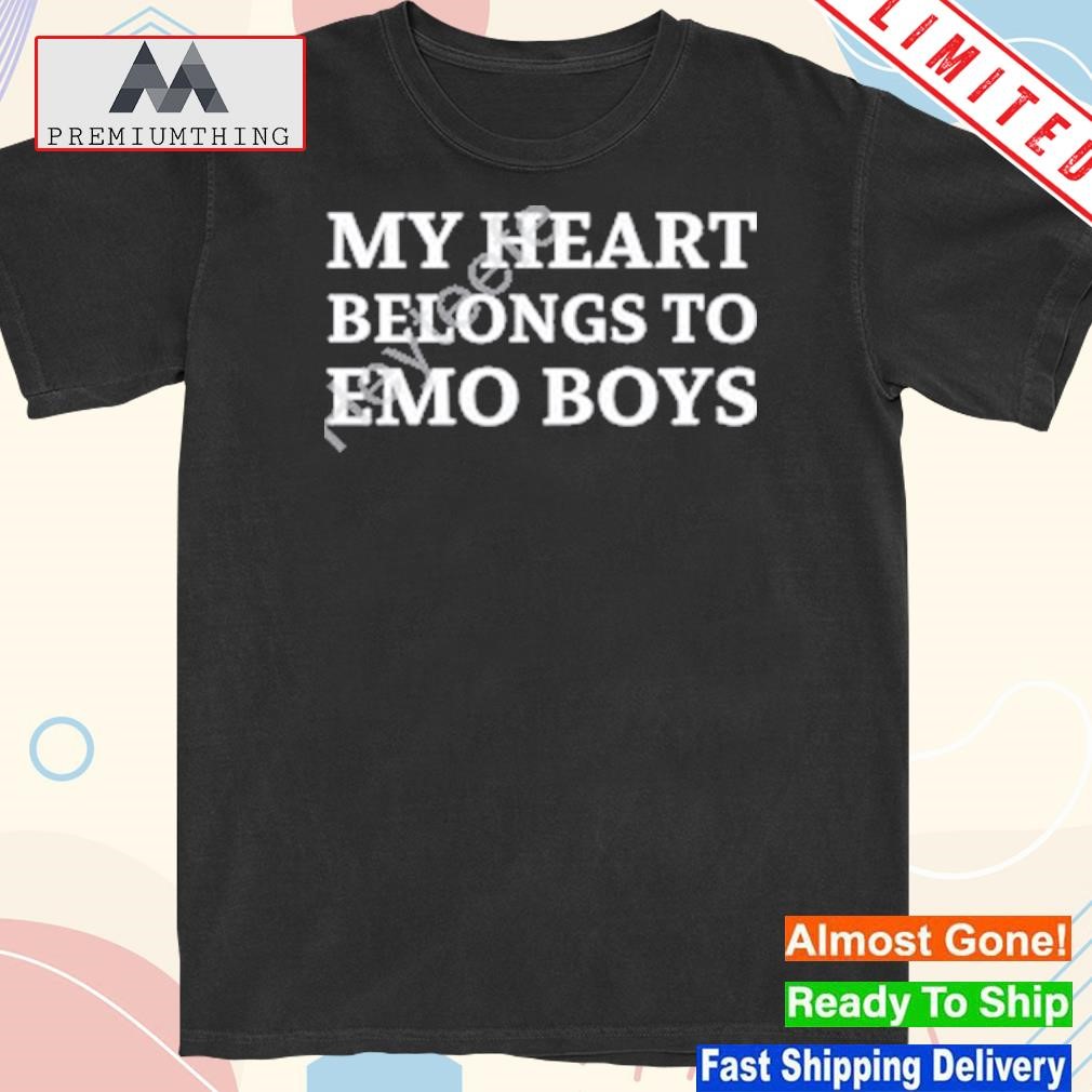Design my heart belongs to emo boys shirt