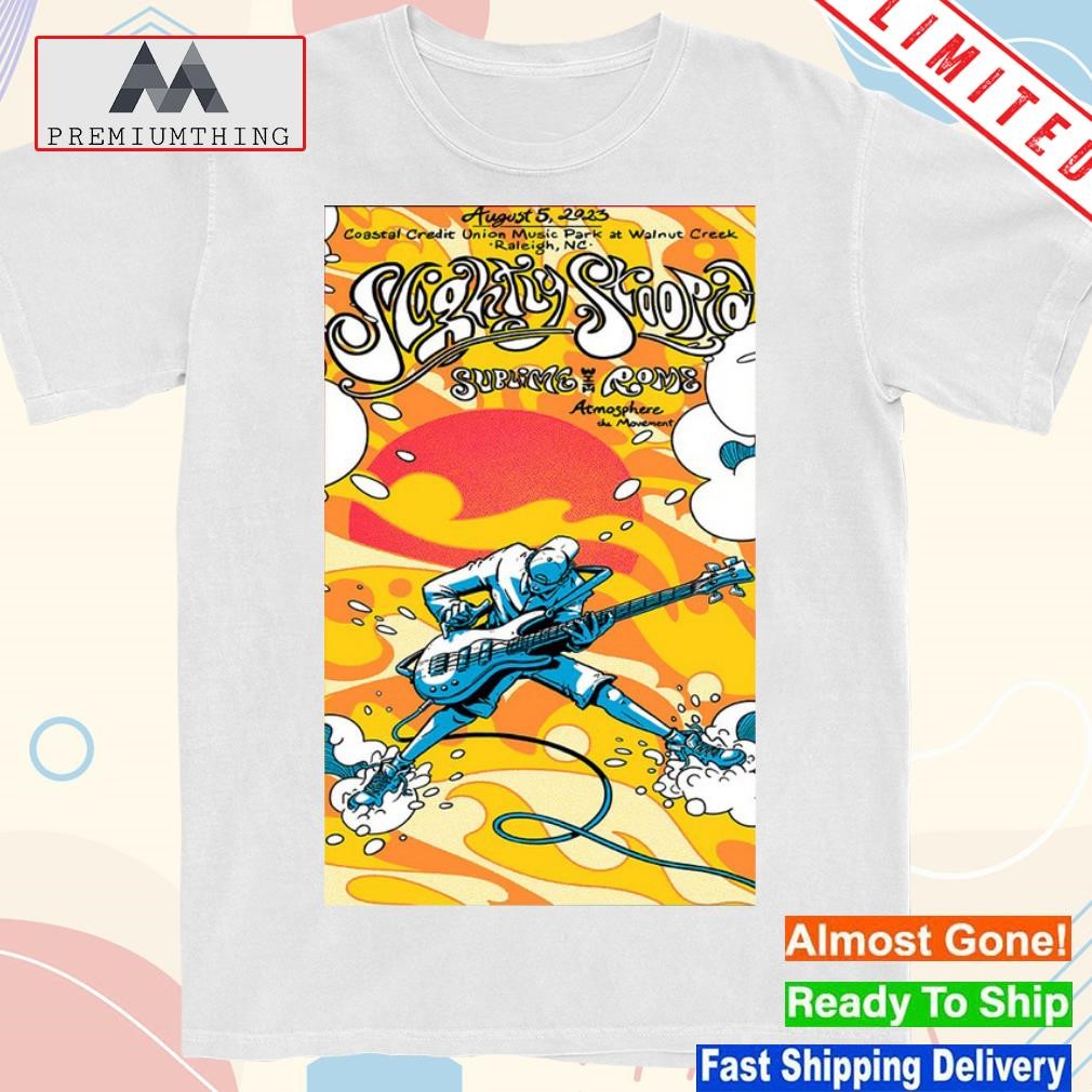 Design poster august 05 2023 slightly stoopid raleigh nc tour shirt