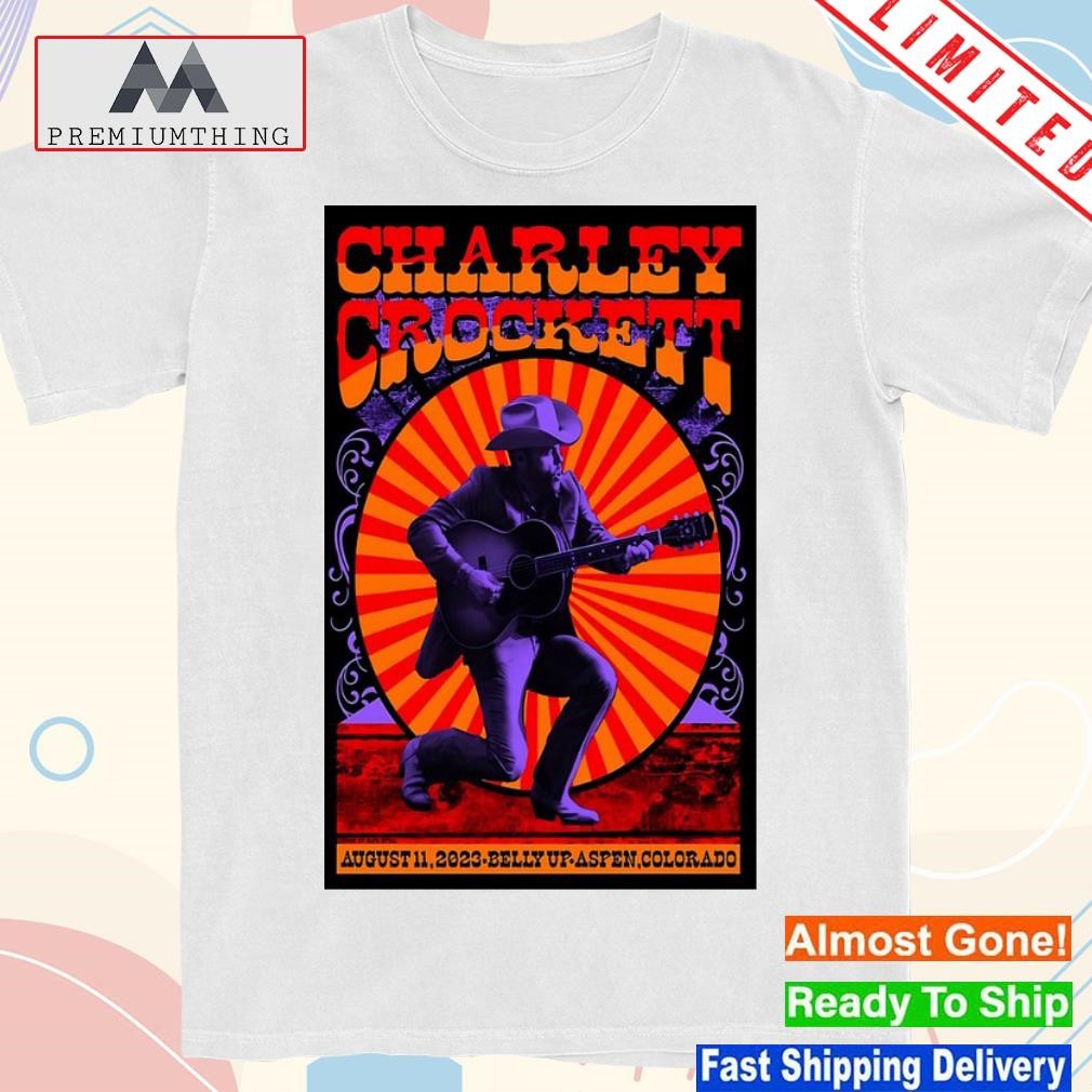 Design poster charley crockett aspen 08 11 2023 shirt