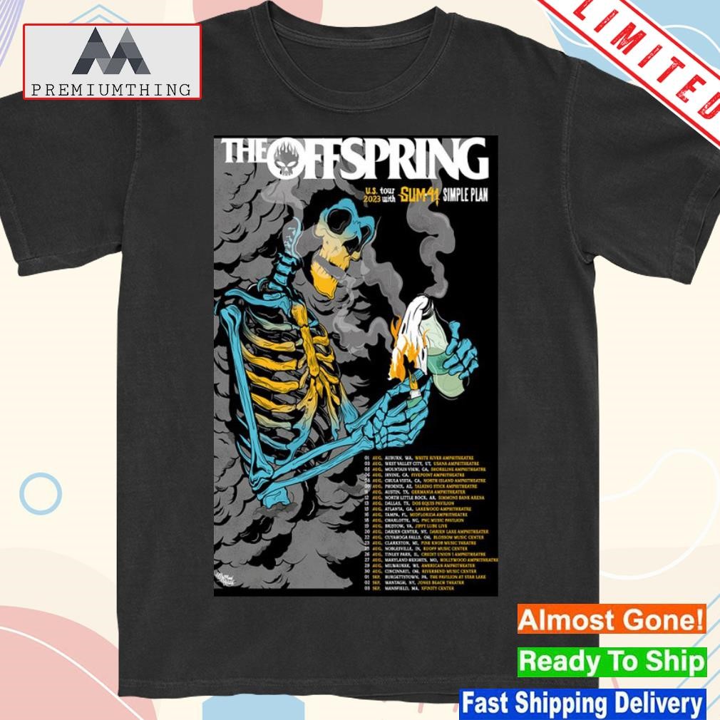 Design poster the offspring 2023 tour us with sum 41 and simple plan shirt